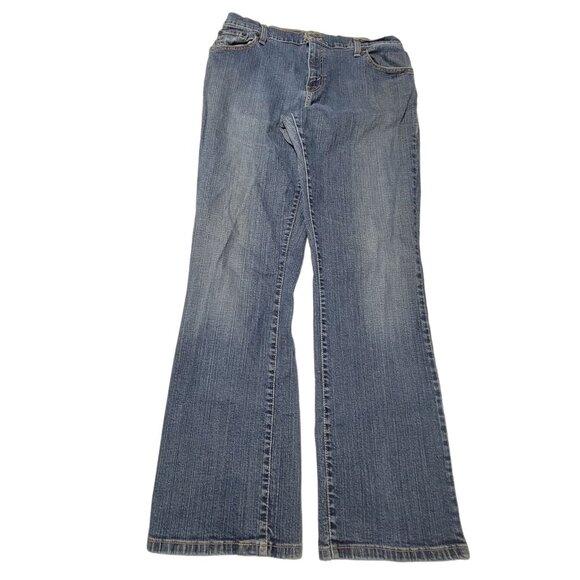 Levis 550 Relaxed Boot Cut Jeans Womens Size 14 Mid Rise Medium Wash Denim Pants - Picture 2 of 5